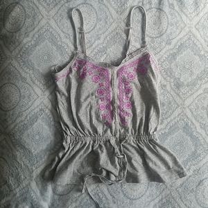 Embroidered cami